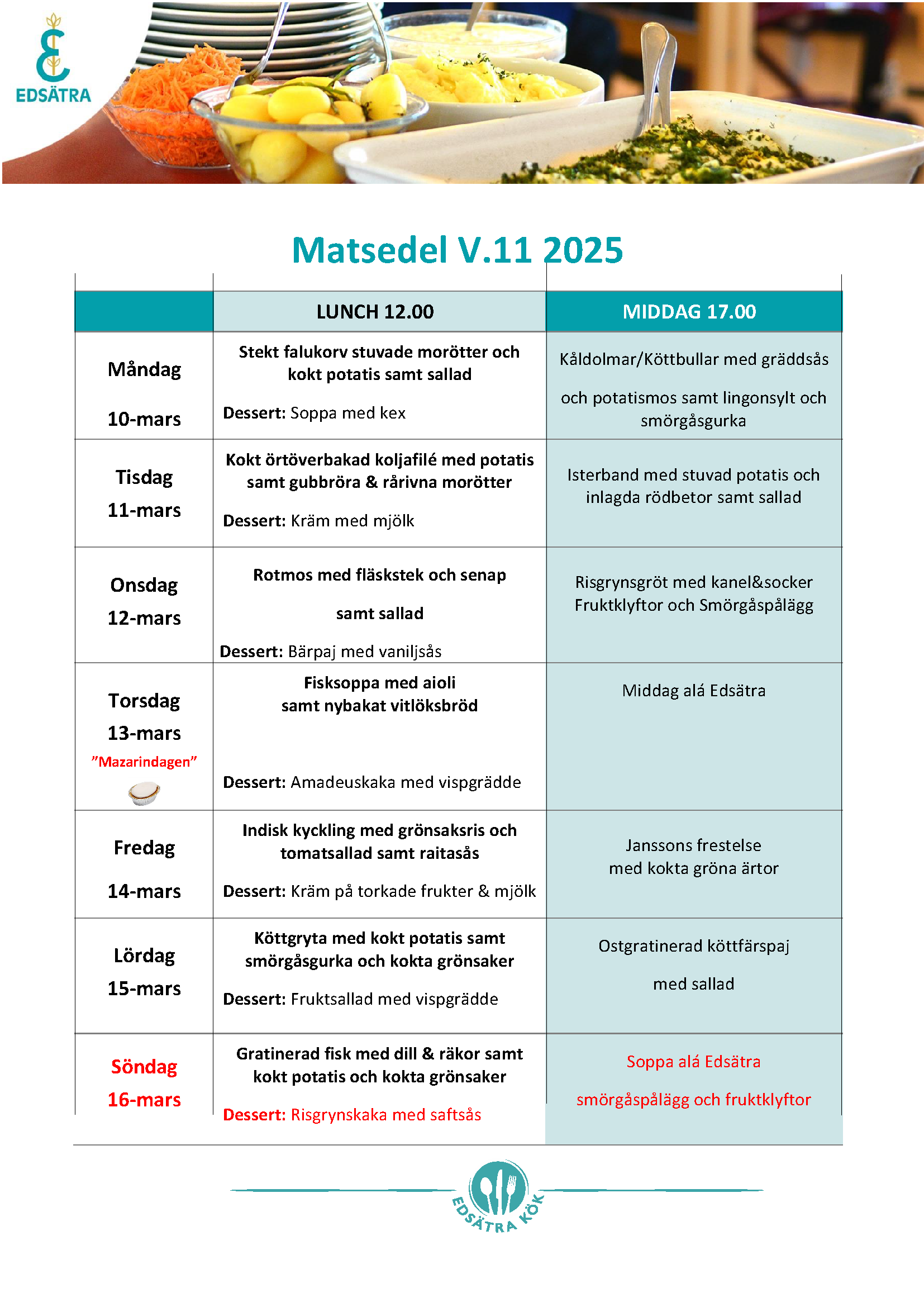 Matsedel v.11 2025 PNG