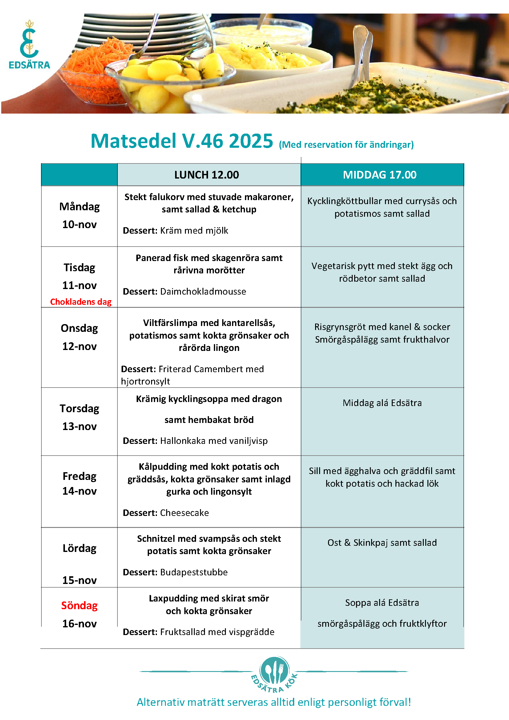 Matsedel v.46 PNG 2025