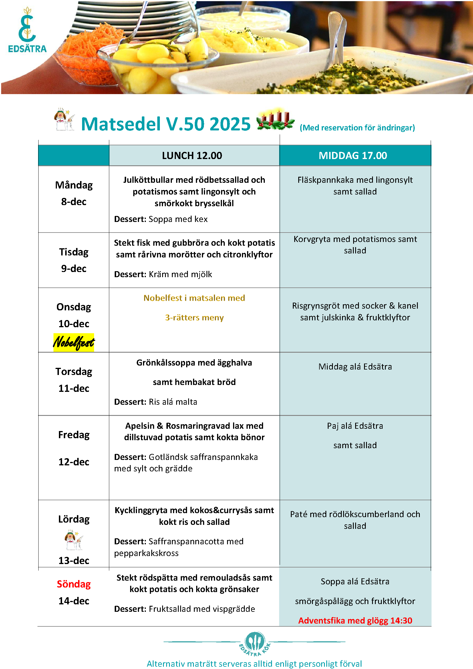 Matsedel v.50 2025 PNG