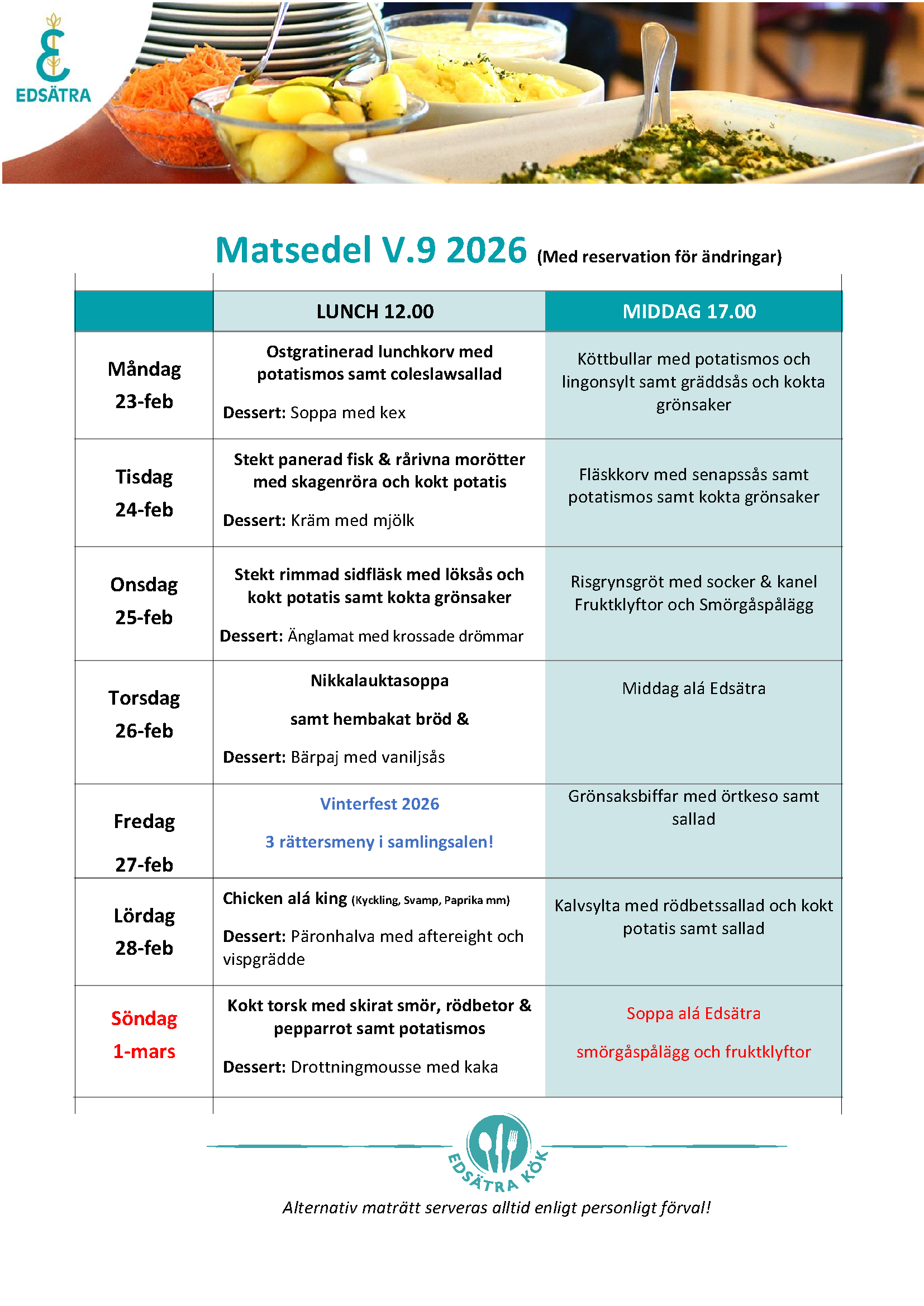 Matsedel v.9 2026 PNG
