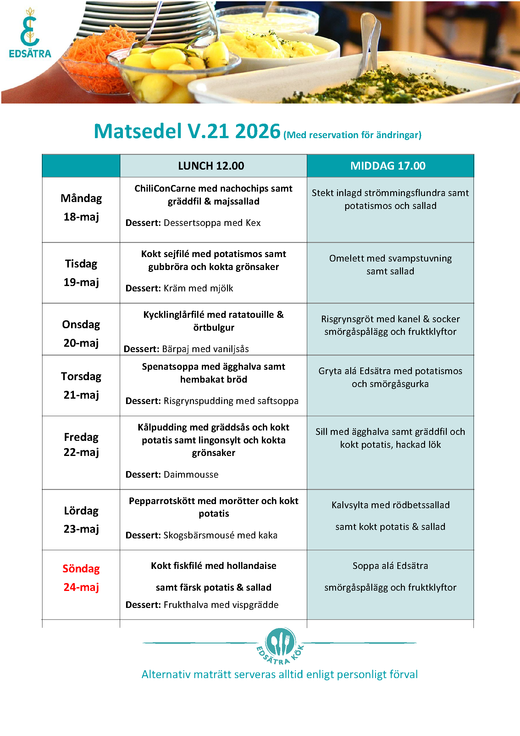 Matsedel v.21 2026 PNG