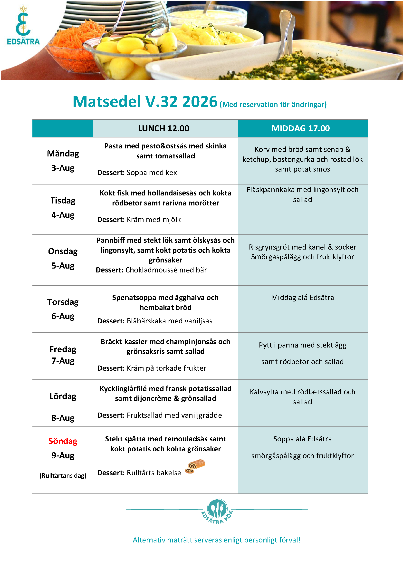 Matsedel v.32 2026 PNG
