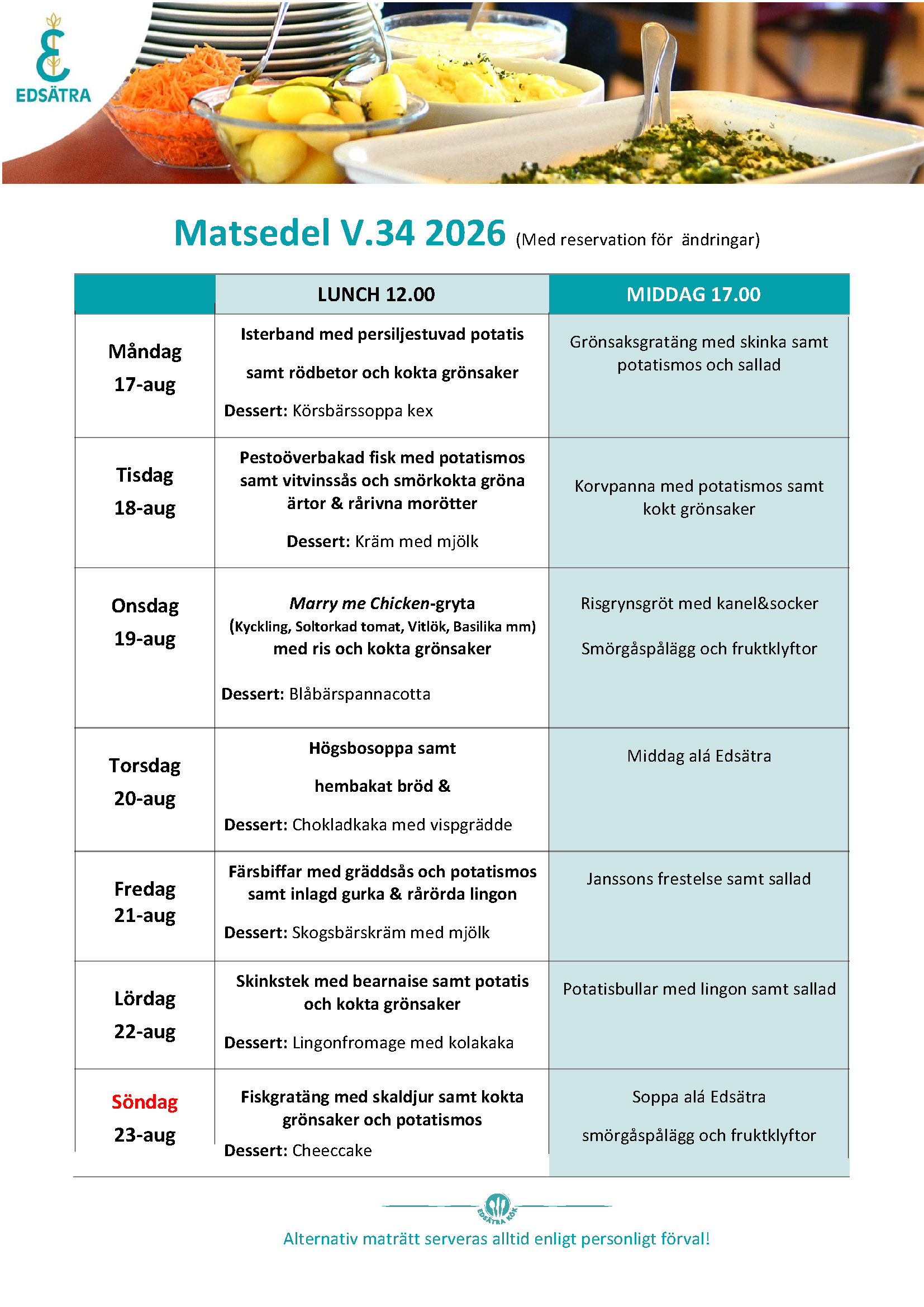 Matsedel v.34 2026 PNG