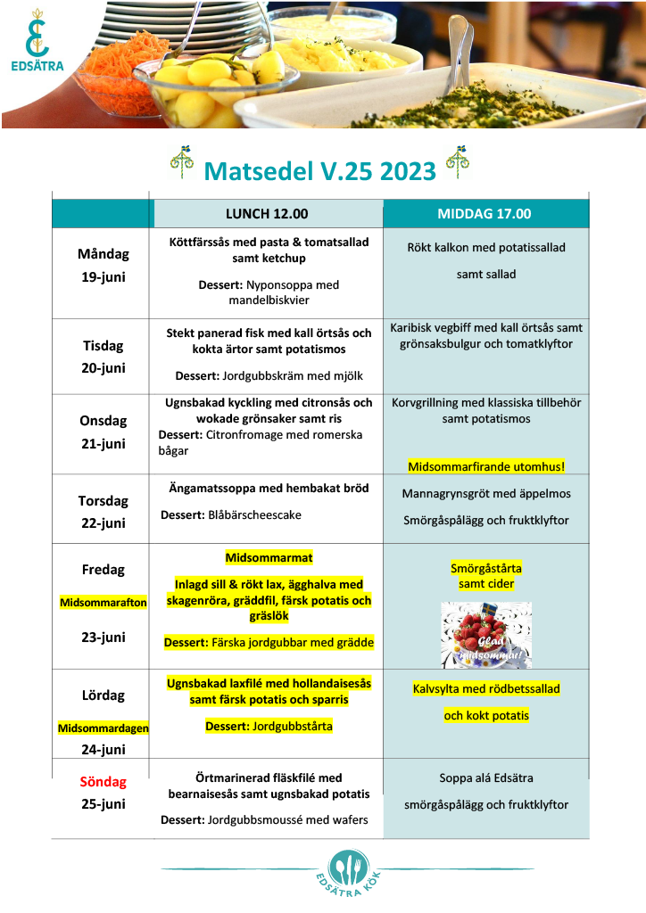 Matsedel Edsätra vård och